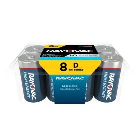 Rayovac High Energy D Batteries (8 Pack), Alkaline D Cell Batteries - Rayovac