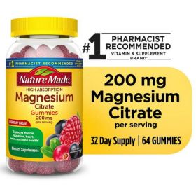 Nature Made High Absorption Magnesium Citrate Gummies;  200 mg;  64 Count - Nature Made