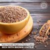 Pride Of India - Indian Whole Brown Crimson Masur Lentils - Protein & Fiber Rich Masoor Whole - 3 LB