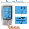 TEC.BEAN EMS TENS Unit Muscle Stimulator with 16 Modes;  Rechargeable TENS Machine;  8 Pcs Electrode Pads  - HPTS0037